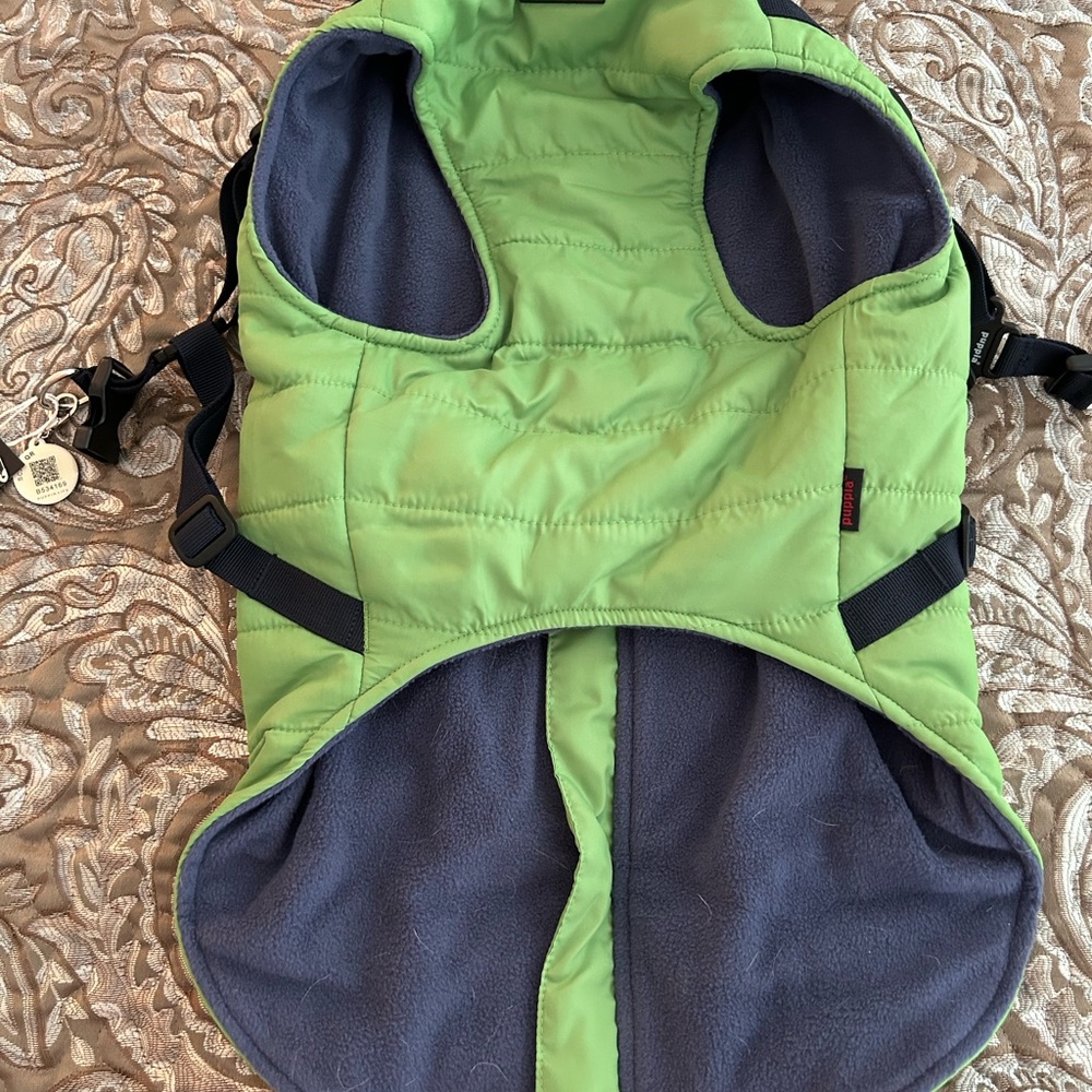 Puppia Green Quilted Dog Coat/Harness XXL - Picture 4 of 7